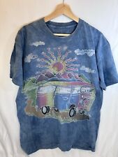 The Mountain Grateful Dead VW Hippie Bus Blue Tie Dye Graphic T-Shirt Large L