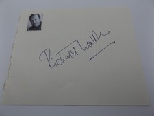 HAND SIGNED 7" x 6" AUTOGRAPH BOOK PAGE - RICHARD WALSH - LONDONS BURNING