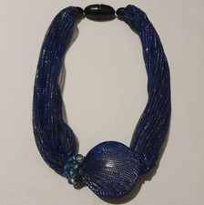Blue Mesh Imitation Pearl