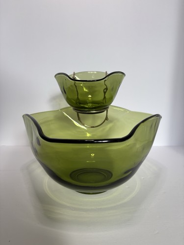 Vintage avocado green glass - avocado,