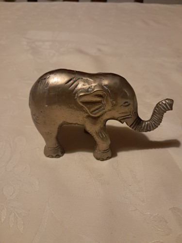 Brass elephant statue - brass,