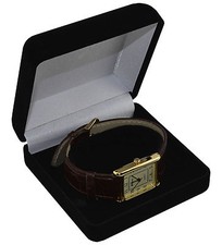1 x Luxury Black Velvet Watch Bracelet Box with c-clip insert - Watch Gift Box