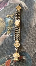 Vintage Ladies Edwardian GF  Chatelaine Button Fob Watch Chain