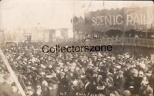 Hull Fair Crowds At Scenic Railway Ride Real Photo Postcard unposted RefV002
