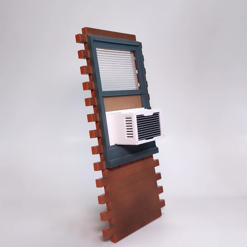 Realistic window unit - window, a/c
