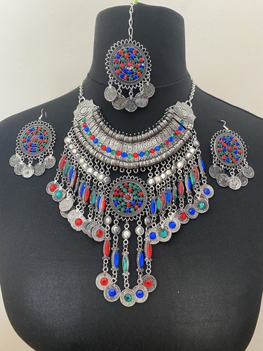 Afghan style jewellery set - afghan,