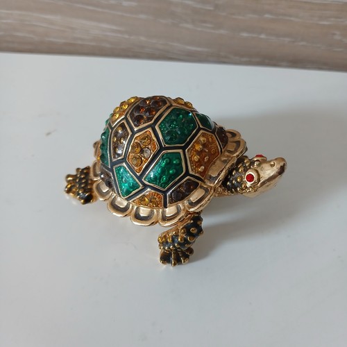 Vintage enamelled turtle - enamelled,