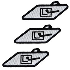 ROYAL TANK REGIMENT RTR WHITE EMBROIDERED TANK x3 BADGE PACK