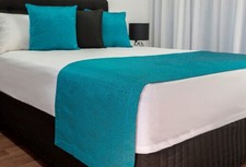 Ashgrove Teal Hotel Bed Runner