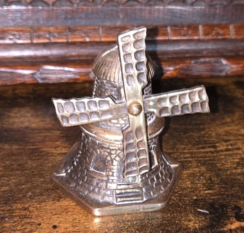 Vintage solid brass windmill - vintage,
