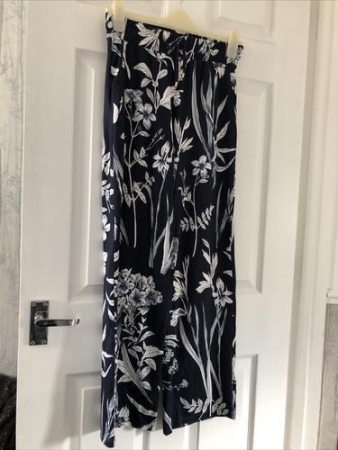 Ladies blue patterned wide - -,