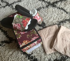 GUCCI Bloom GG Supreme Floral Slides Size EU 41 uk 8 fits uk 7-7.5