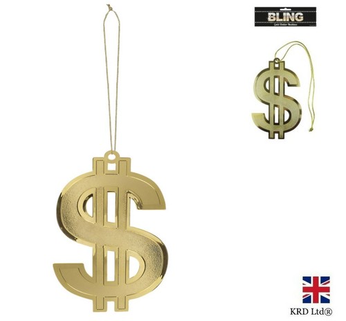 Gold doller chain necklace - gold,