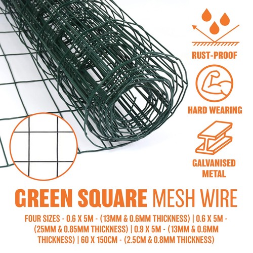 Green pvc coated galvanised - green,