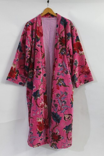 New indian pink kimono - pink, floral