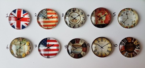 Clock glass union jack - glass,