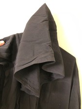 Vintage Black Hooded Robe
