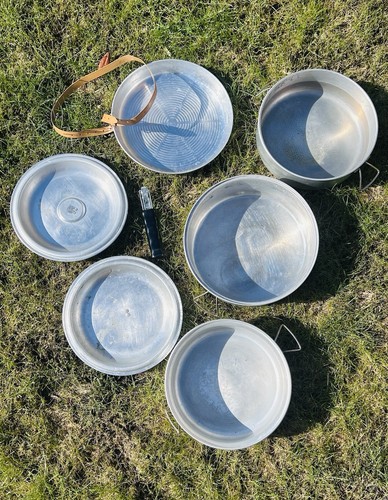 Vintage aluminium camping mess - aluminium,
