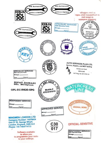 Service book self inking - service,