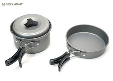 Outdoor Army Military Cook Set Camping Cooking Fishing Mess Tin Pan Bowl Pot Lid