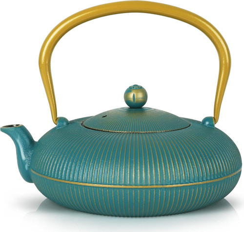 Green cast iron - teapot, large