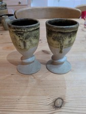Studio pottery goblets - pottery,