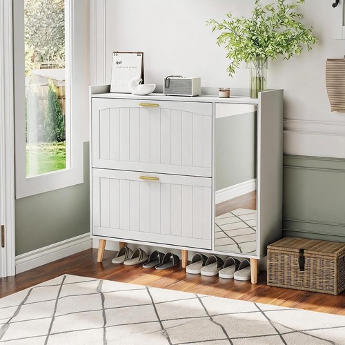 Shoe storage cabinet - cabinet, w/