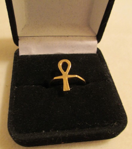 14k yellow gold ankh - 14k,