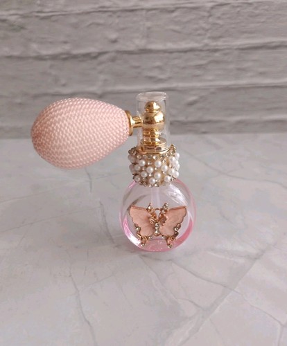 Pink puffer perfume bottle - pink,