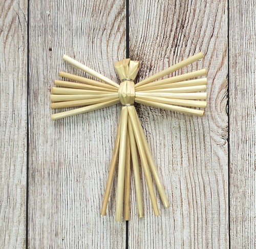 Handcrafted straw corn dolly - handcrafted,