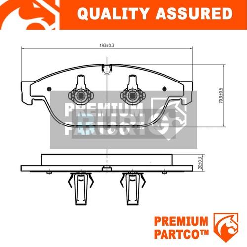 Premium front brake pads set - premium,