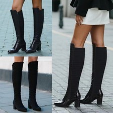 Womens Boots Black Ladies Zip