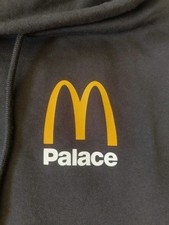 Palace Skateboards x McDonald's Collab xlarge black hoodie "rare" - pre-loved