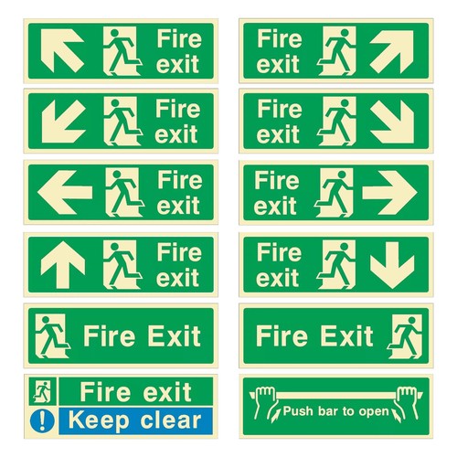 Fire exit sign emergency - fire,