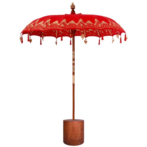 Balinese parasol with base red - parasol,