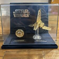 Galoob Star Wars Imperial Shuttle & Emblem 24K Gold Plated Micro Machines
