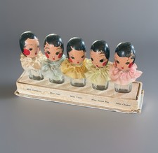 Vintage floral quintuplets - vintage,
