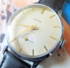 Smiths Astral English Made Chrome Cased Champagne Dial 15 Jewel   - Keeping Time