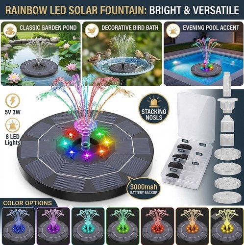 Solar fountain floating - solar, pump