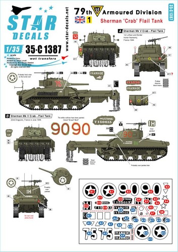 Star decals c1387 sherman - decals,