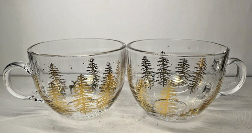 Glass christmas forest trees - glass,