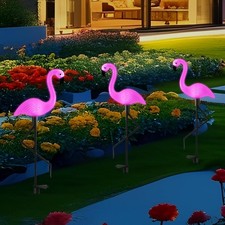 3pcs Flamingo Solar Lights