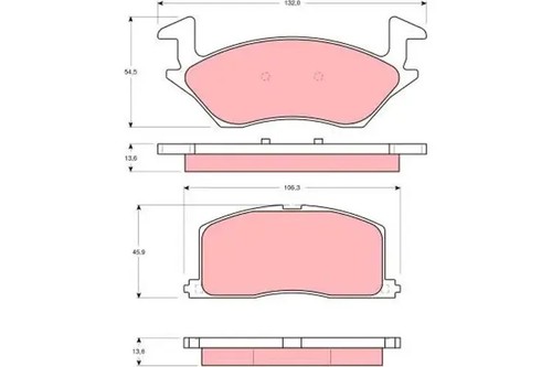 Brake pads gdb878 - brake,