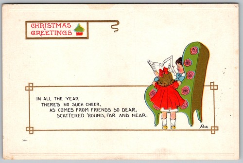 Antique postcard christmas - antique,