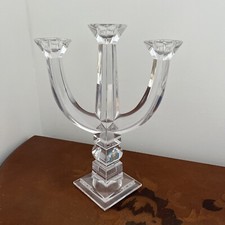 3 Arm Vintage Glass Candelabra By Gallery