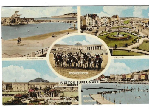 Postcard vintage multiview - vintage,