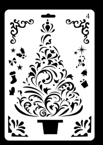 Stencil 7 christmas - -,