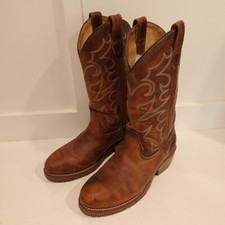 Double H Boots M 7.5D W 9D Brown Distress Leather Western DH1592 Dylan Steel Toe
