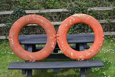 2x used old life ring buoy 77
