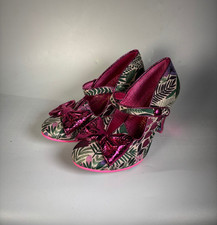 Irregular Choice Floral High Heel with Pink Metallic Bow - EUR 37